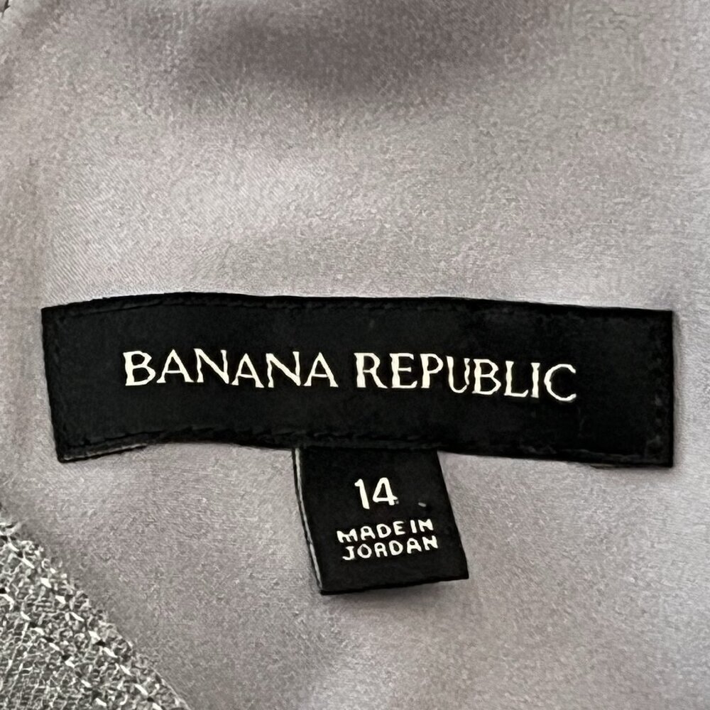 Banana Republic Womens Luxe Brushed Twill Sheath Dress Size 14 Gray Lined Career - Picture 6 of 9
